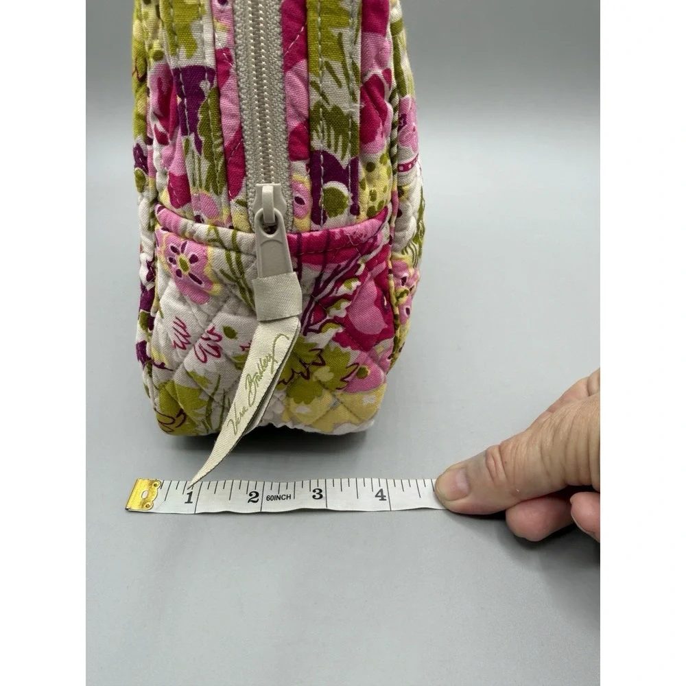 Vera Bradley Floral Quilted Cotton Insulated Zip Lunch Bag With Handle Medium